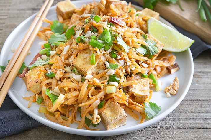 Thai-inspired Noodles with Tofu Recipe