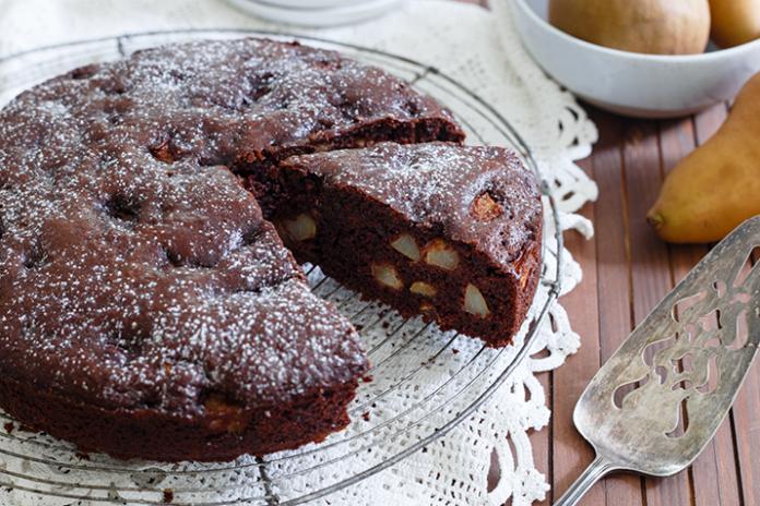 Chocolate Pear Upside Down Cake Recipe | Betty Crocker