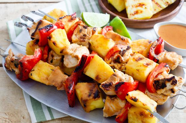 Spicy Pineapple Chicken Kebabs