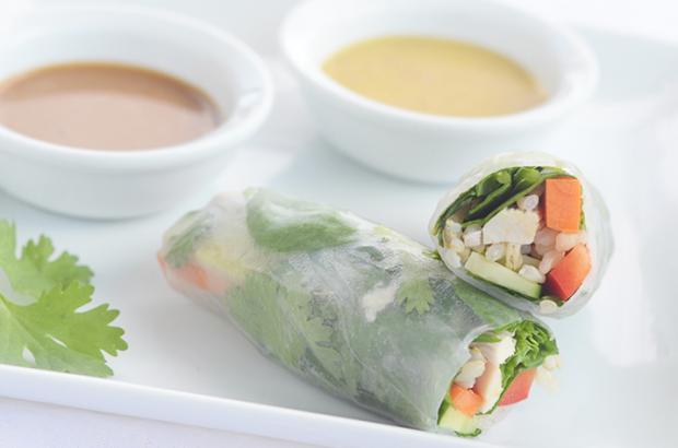 Spring Rolls with Dipping Sauces