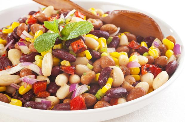 Corn and Kidney Bean Salad (plus other beans)