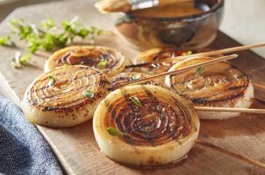 Grilled Honey-Dijon Onion Steaks