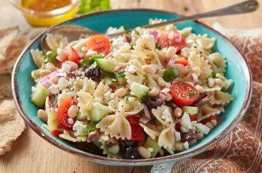 Mediterranean White Bean Pasta Salad