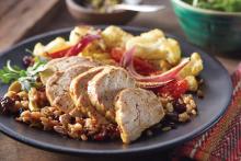 Indian-spiced Pork with Roasted Veggies