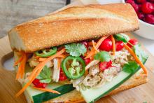 Vietnamese turkey sandwich (Turkey Banh Mi)